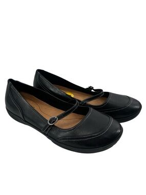 Rockport Mary Jane slip on comfort shoe Senamic Suspension black leather sz 8